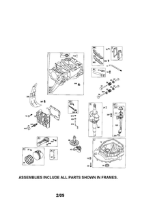 Cylinder/Crankshaft/Sump Diagram and Parts List for 126T05-1252-EA  Briggs and Stratton Engine